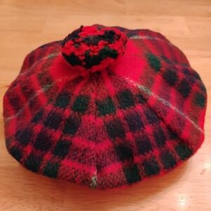 Vintage Kid's Red and Green Multi-Colored Plaid 100%Wool Scottish Tartan